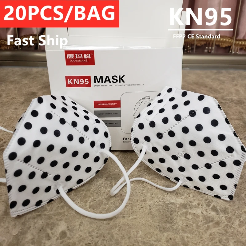 Maschera Per Il Viso Kn95 Indipendente Punto Nero Bianco Mascarillas Mаска Ffp2 Fpp2 Maschere Ffpp2 Terrkapje Mascherine Ffp2Mask Adutos Fp2
