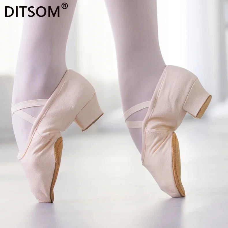 Quality Leather Ballet Dancing Shoes For Women Low Heel Genuine Leather Girls Ballet Jazz Dance Shoes Belly Yoga Teachers's Shoe 2