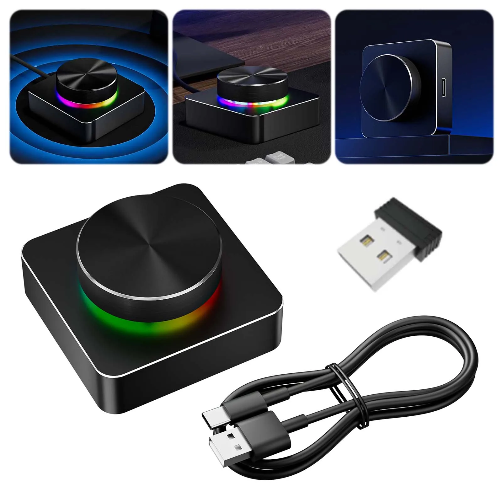 USB 볼륨 조절 손잡이 조절기 Win7/8/10/XP/Mac용 회전식 조절 손잡이