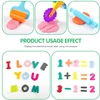 Puzzle Play Dough Tool Kit For Kids Number Letters Symbols Cutters Dough Rollers Clay Playdough Accessories Preschool DIY Toys 5