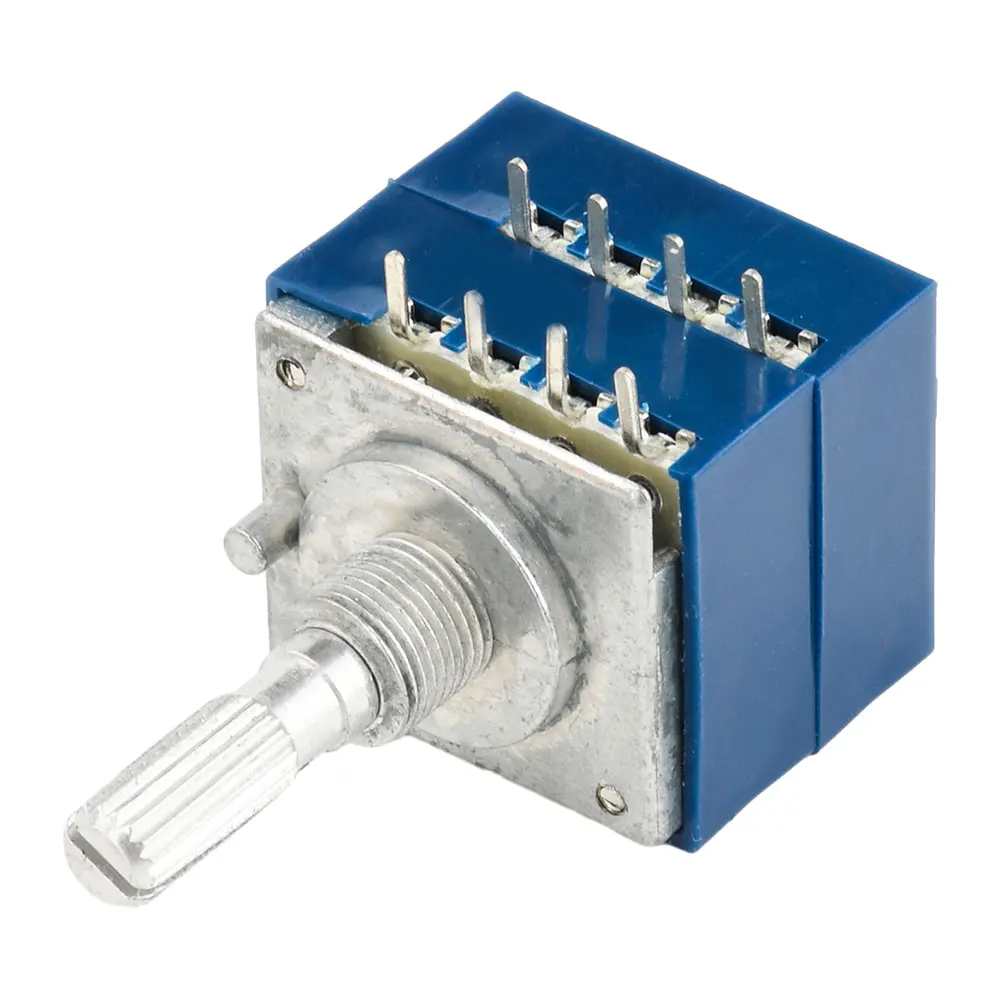 ALPS RK27 Potentiomètre Stéréo Axe Cranté Haute Qualité 100K Ohm
