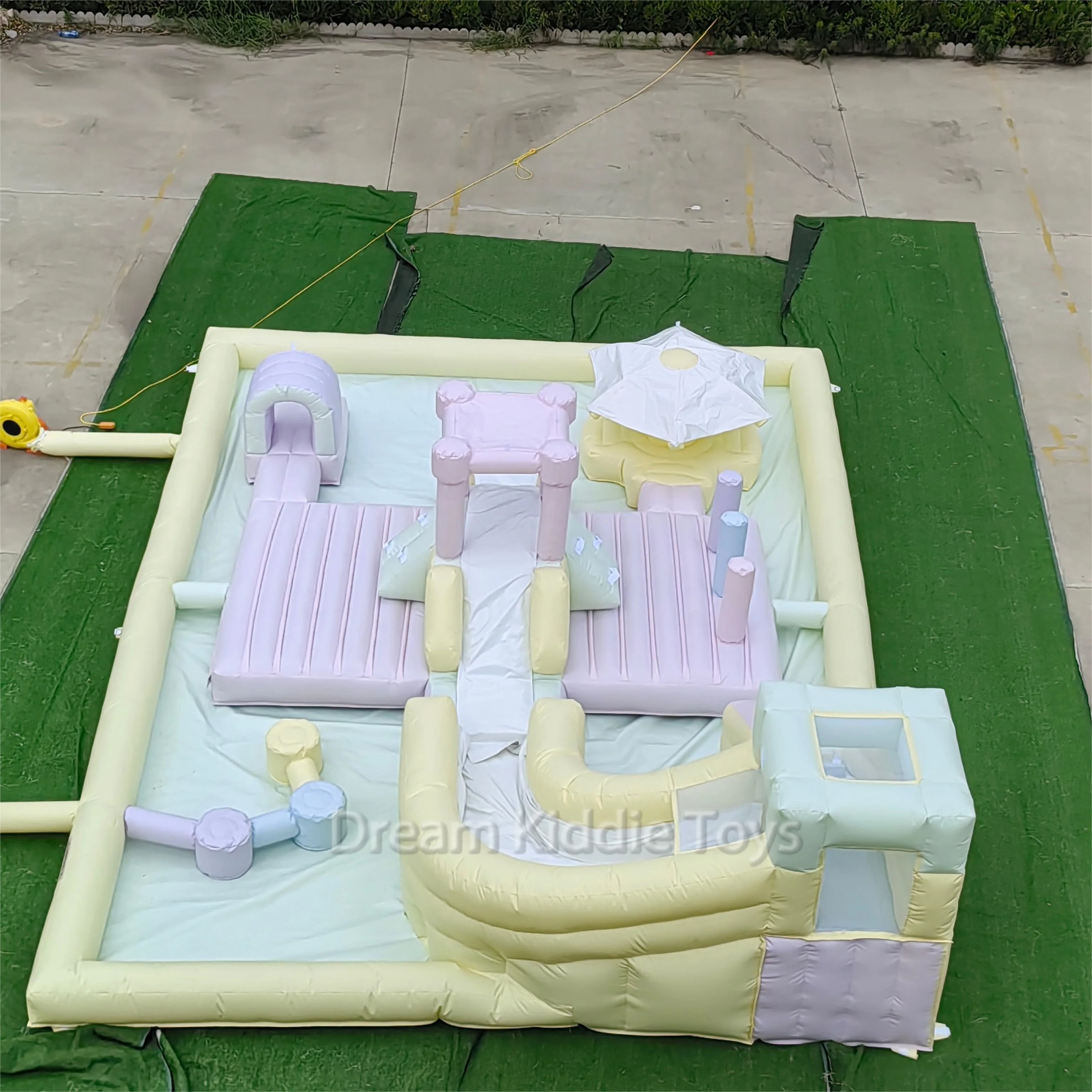Commercial PVC Inflatable Water Park Splash Pad Combo Water Slide Pool Inflatable Splash Pool for Kids