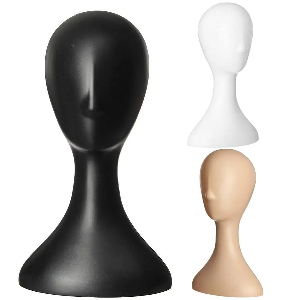 Head Model Fadeless Smooth Surface Plastic Abstract Mannequin Head Wig Hair Display Stand Women Head Model For Professional Use
