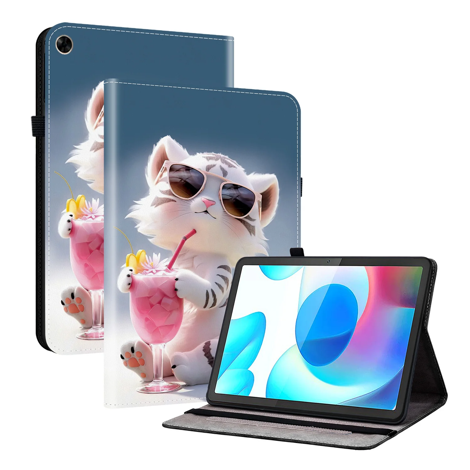 Premium Leather Flip Cover Tablet Case - Elegant and Durable Protection