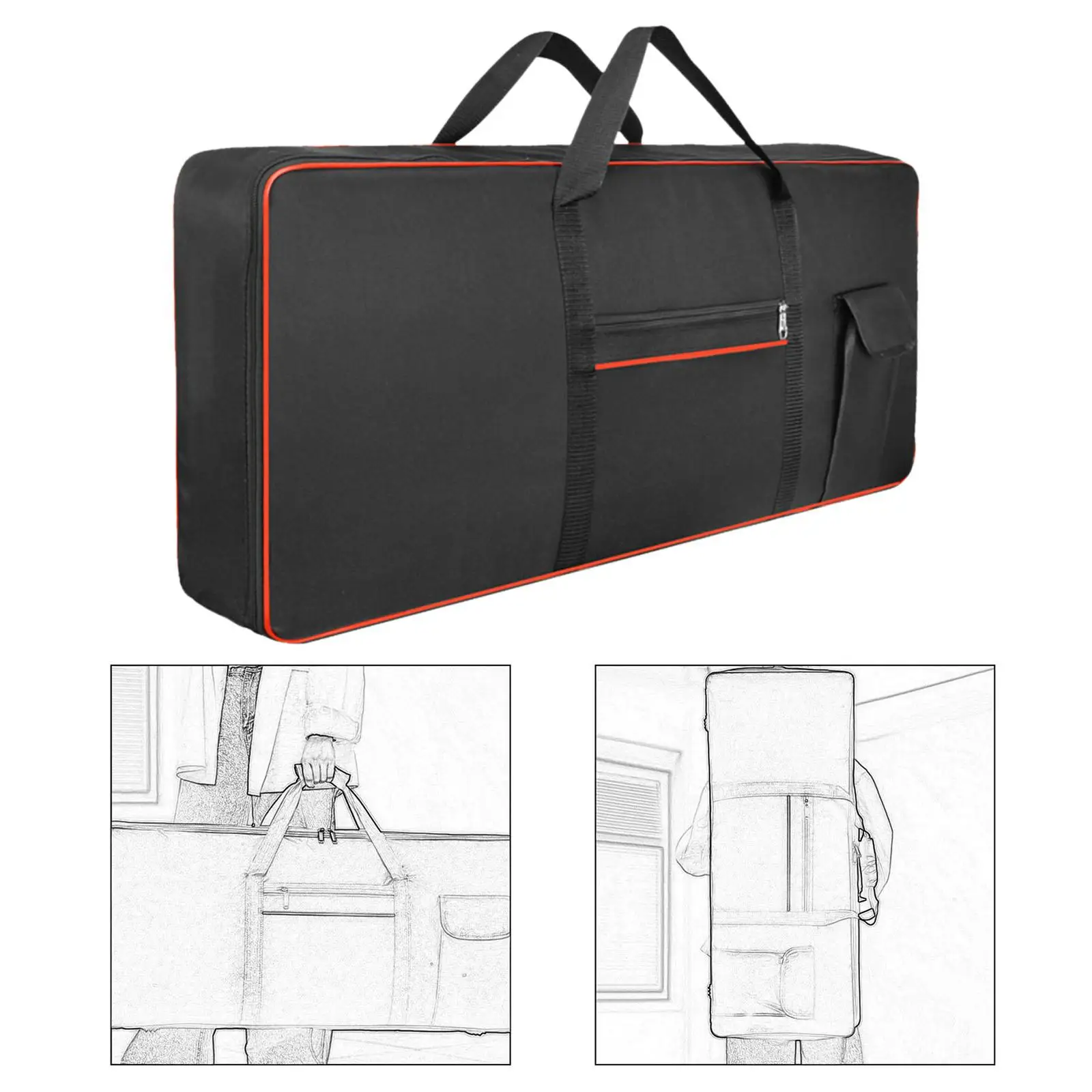 Electric Piano Case Waterproof Shockproof Thickened 61Key Keyboard Piano Gig Bag Handbag for Concert Performance Tour School Electric Piano Case Waterproof Shockproof Thickened 61Key Keyboard Piano Gig Bag Handbag for Concert Performance Tour School