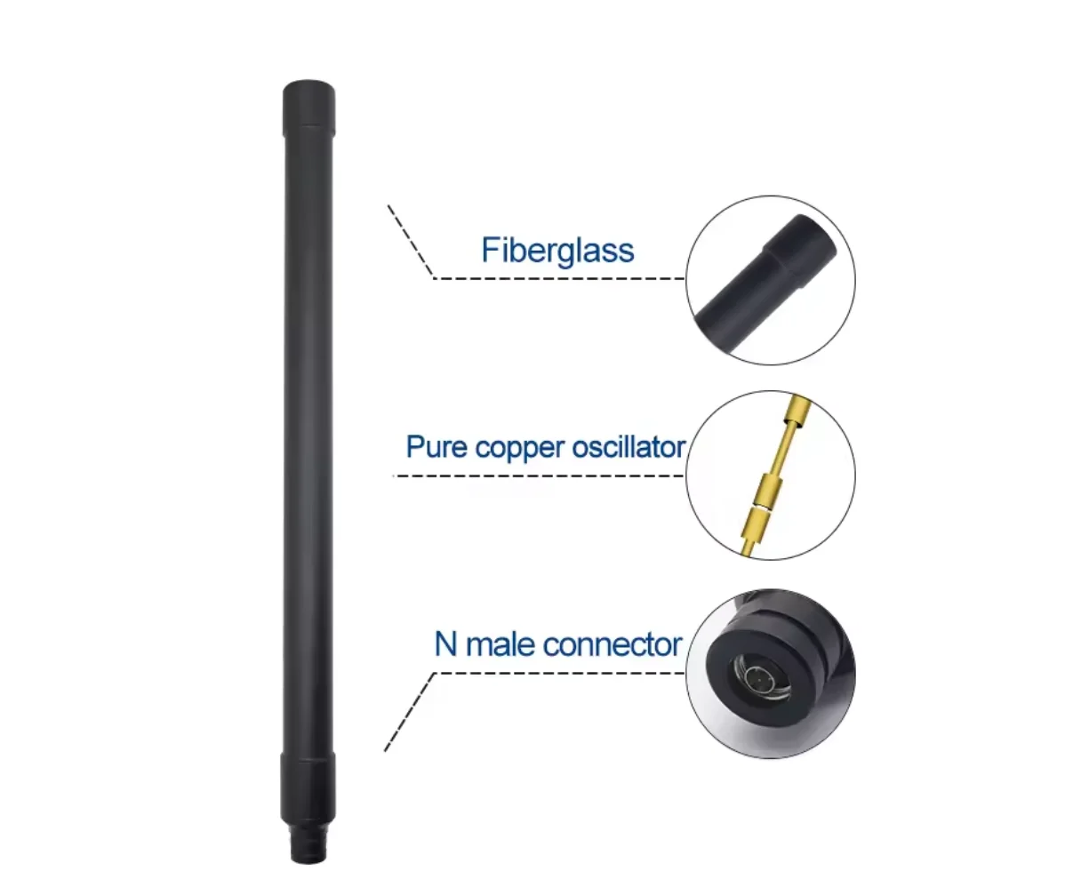 100W Omni directional High gain antenna Waterproof fiberglass antenna 4.9GHZ-6.3GHZ 5.1GHZ 5.3GHZ 5.5GHZ 5.7GHZ 5.8GHZ 5.9GHZ