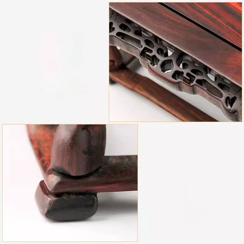 Red Wood Carving Handicraft Ornaments, Square Bracket, Flower Pots, Vase, strange Stone, Stone Buddha Statue Base