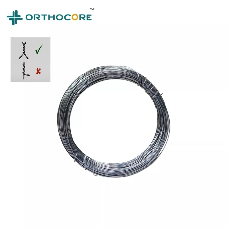 Veterinary Surgical Instruments Orthopedic Instruments Orthopedic Cerclage Wire 0.4-1.2mm Cerclage Wire Stainless Steel Wires Veterinary Instruments