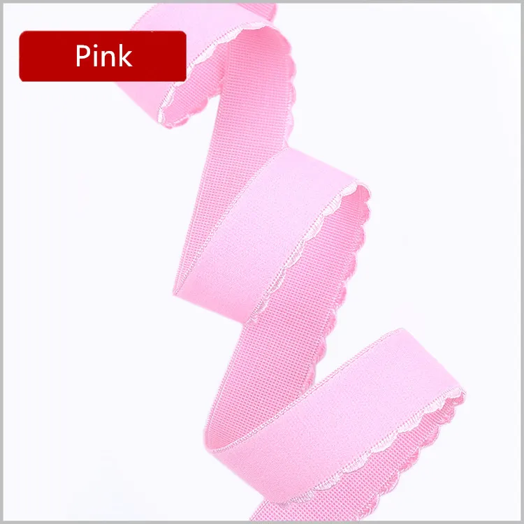 2.5cm 컬러 초승달 가장자리 스웨이드 탄성 밴드 댄스 정장 스커트 바지 속옷 브래지어 레이스 액세서리