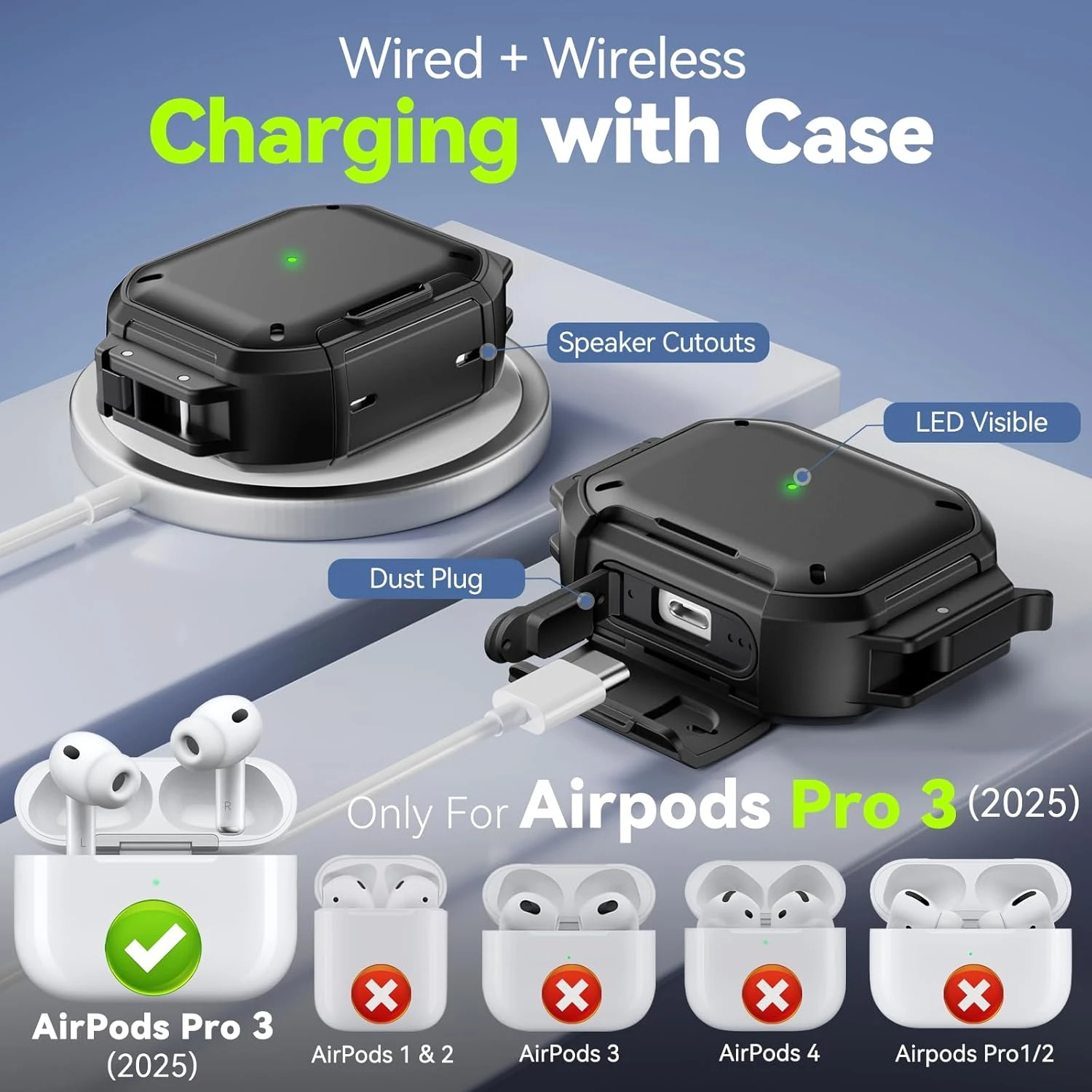Waterproof Hard Cover with Powerful Drop Protection, Safety Lock & Phone Stand
