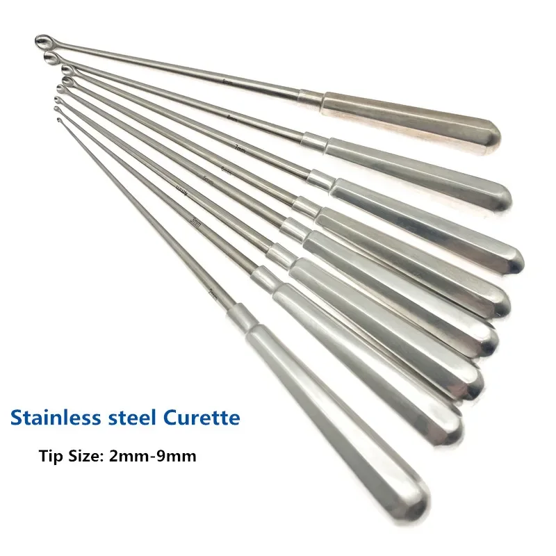 

Stainless Steel Bone Curette 2mm-10mm Orthopedics Instruments Bone Spoon Tools