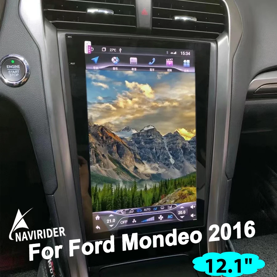 

12.1Inch Tesla Screen Car Radio Multimedia Video Player For Ford Mondeo 2016 Fusion Android 13 Carplay GPS Stereo Navi Head Unit