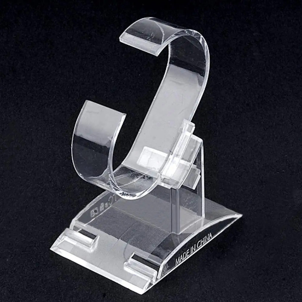 Clear Plastic Watch Box Jewelry Bangle Cuff Bracelet Watch Display Stand Holder Rack Case Watches Accessories watch storage box watch display stand