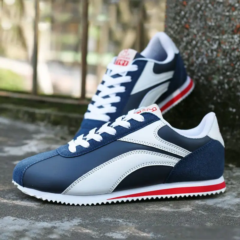 

Fashion Brand Sneakers Men Comfortable Breathable Mens Leather Casual Sneakers Lightweight Mens Jogging Shoes Tenis Masculino