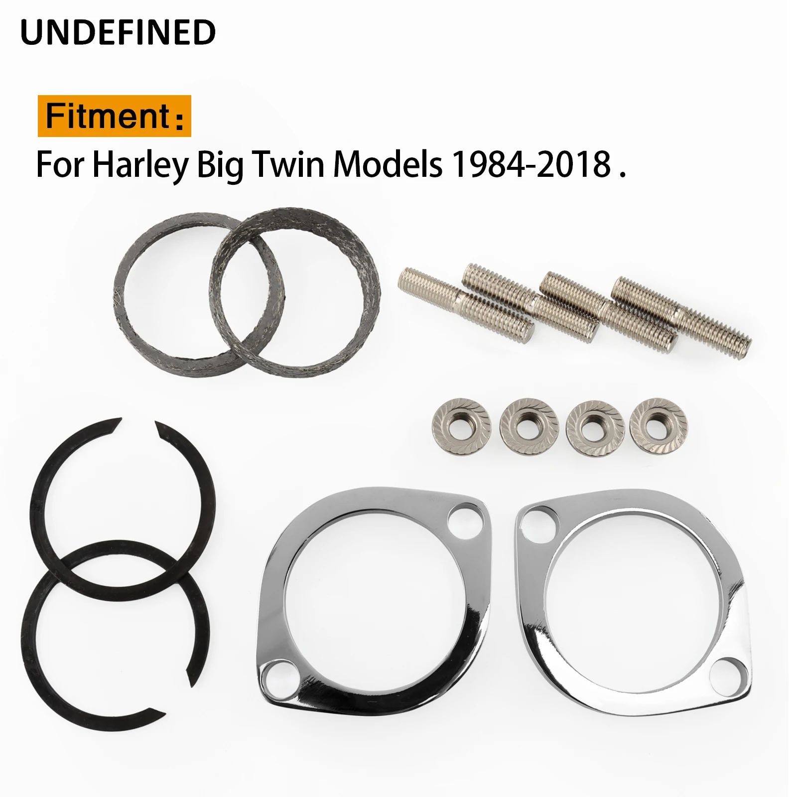 Exhaust Gasket Motorcycle Exhaust Muffler Exhaust Flange Install Kit Pair For Harley