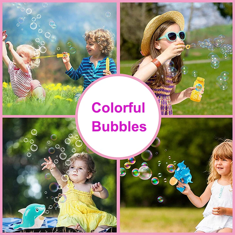 Best 20Pieces/Pack Concentrate Bubbles Liquid Soap Water Bubble Gun Accessories Soap Bubble Liquid Bubble Refills Just Add Water 3