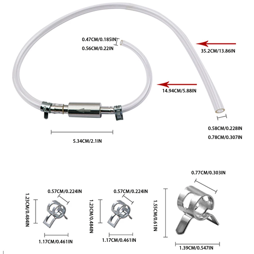 Car Motorcycle Clutch Brake Bleeder Hose Kit Hydraulic Clutch One Way Valve Tube Bleeding Oil Change Pump Tool Car Brake Pipe