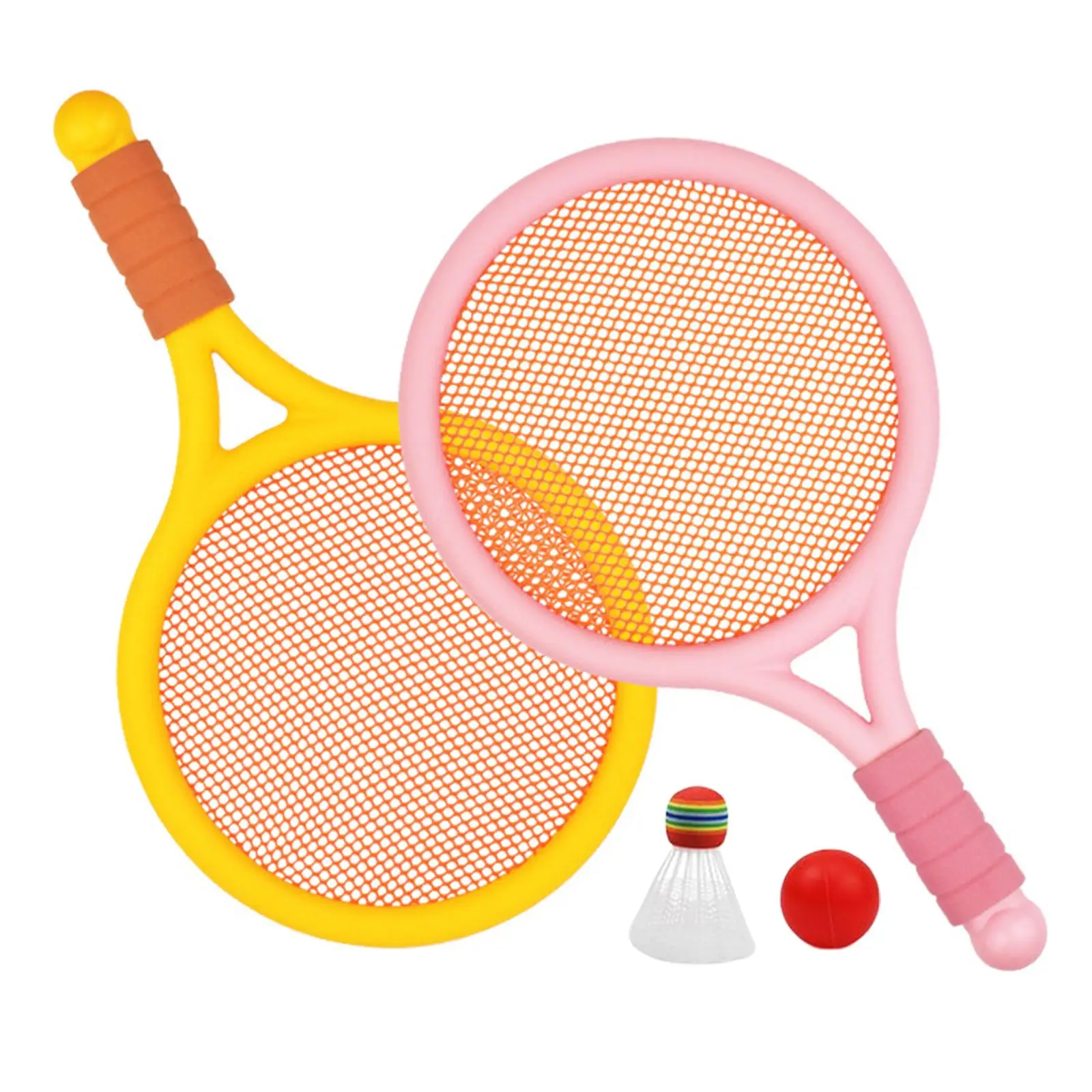 Lightweight Children's Badminton Tennis Set with Ball and Shuttlecock Racket for Girls Indoor Outdoor Toddlers Backyard Boys