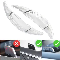 Premium Car Steering Wheel Shift Paddle Extension Cover Accessories (Silver)