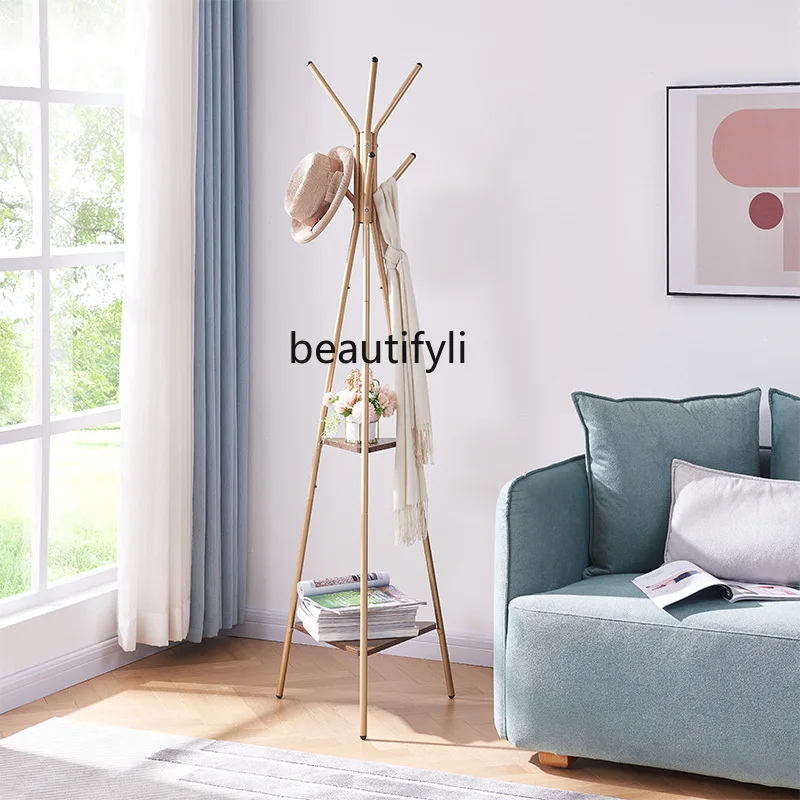 

GY Northern European-Style Floor Coat Rack Light Luxury Bedroom Small Hanger Single Rod Rack Simple Integrated Clothes Rack