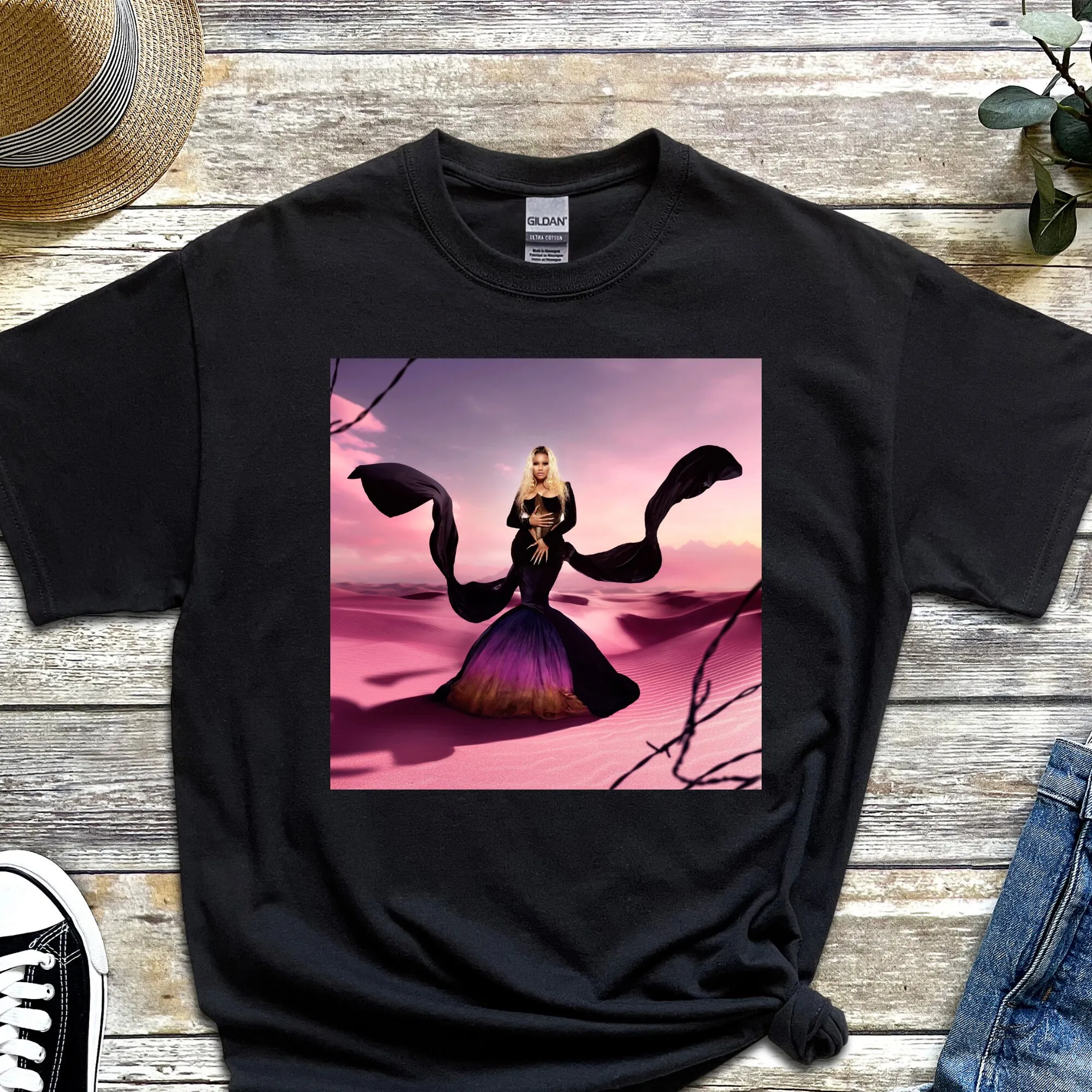 Nicki Minaj T Shirt Cover Alternativa Pink Friday 2 Album Tour Merch Fan Maniche Lunghe O Corte