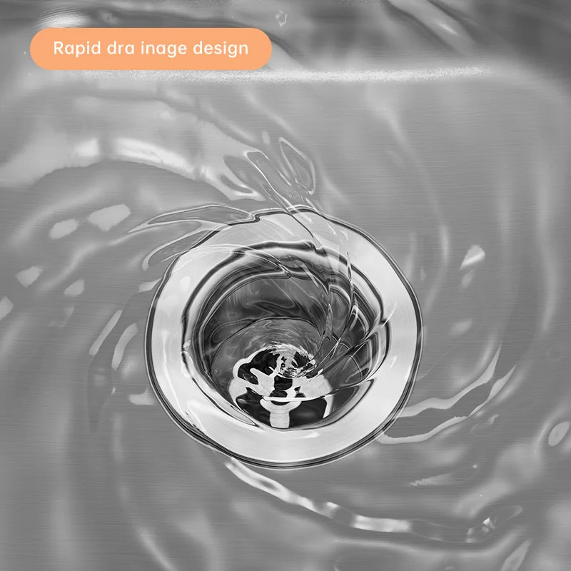 Musurjoy Brushed Kitchen Sink, Stainless Steel Dishwashing Double Sink Cabinet Basin, Countertop Mounted Workbench, 6