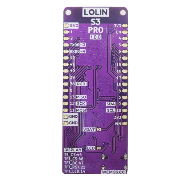 S3 Pro V1.0.0- LOLIN WIFI BLE ESP32-S3 개발 보드