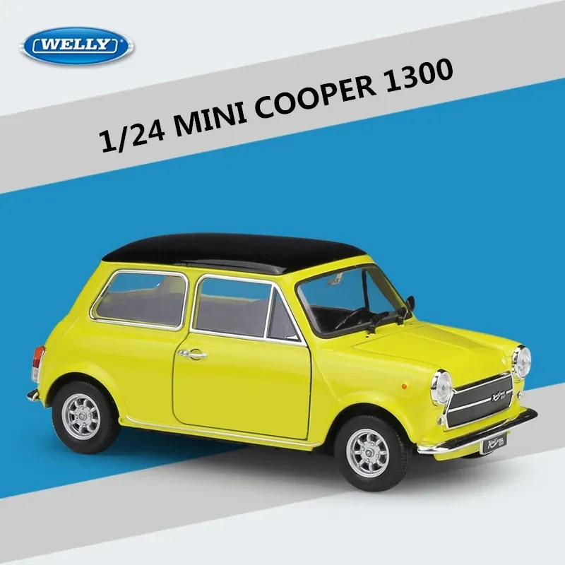 

WELLY 1:24 MINI COOPER 1300 Alloy Car Model Diecasts Metal Classic Mini Car Model High Simulation Collection Gifts Toys Children