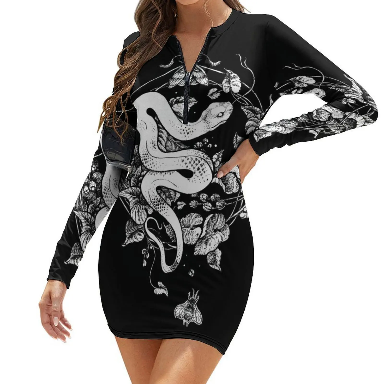 

THE END OF THE SUMMER Long-Sleeve Bodycon Dress Clothing Woman dresses