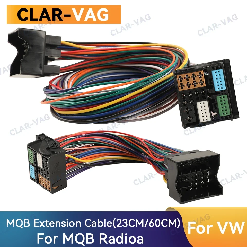 MQB Verlängerungskabel für VW MQB MIB Autoradio 23cm 60cm 52-Pin Quadlock-Adapter für Audi A4 A6 für Skoda SEAT für VW Golf 7