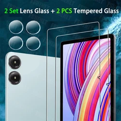 Ultra Durable 12.1 Tablet Screen Protector with HD Clarity & 9H Hardness (2 Glass  2 Set Lens)