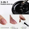 MSHARE Clear Rubber Base Gel Coat Thicker Nails Strengthen Alignment Base Soak Off 250ML Level Up 2