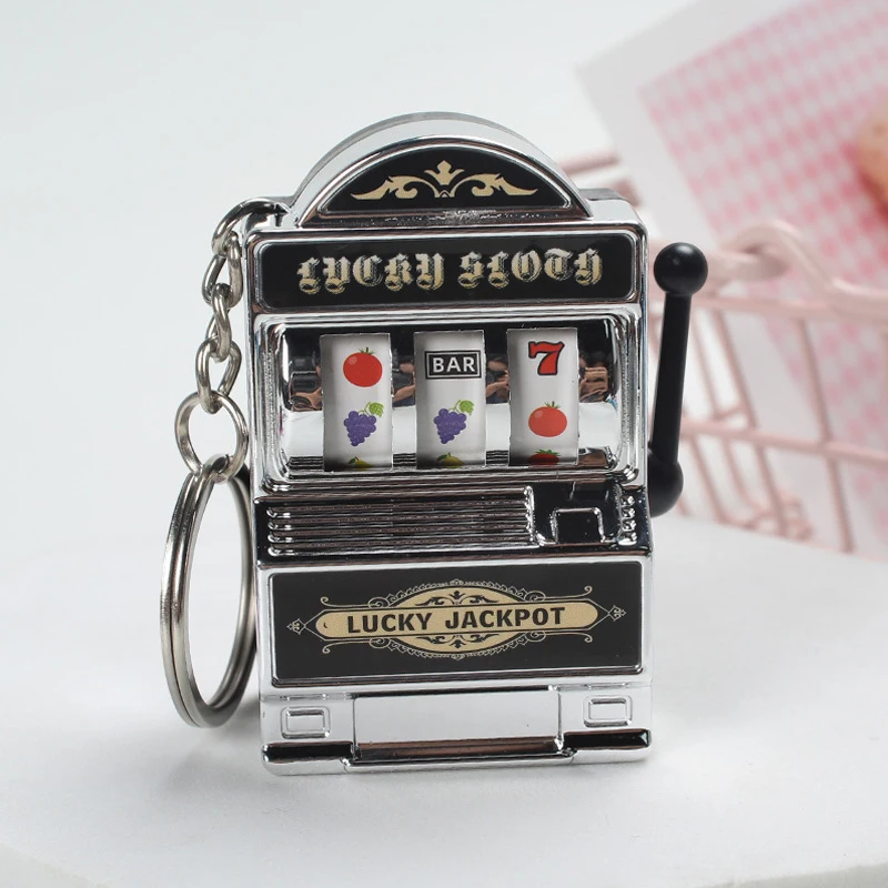 Portable Lucky Jackpot Vintage Fruit Slot Machine Antistress Toy Portachiavi Fun Creative Car Portachiavi Gioielli Regalo Per I Bambini
