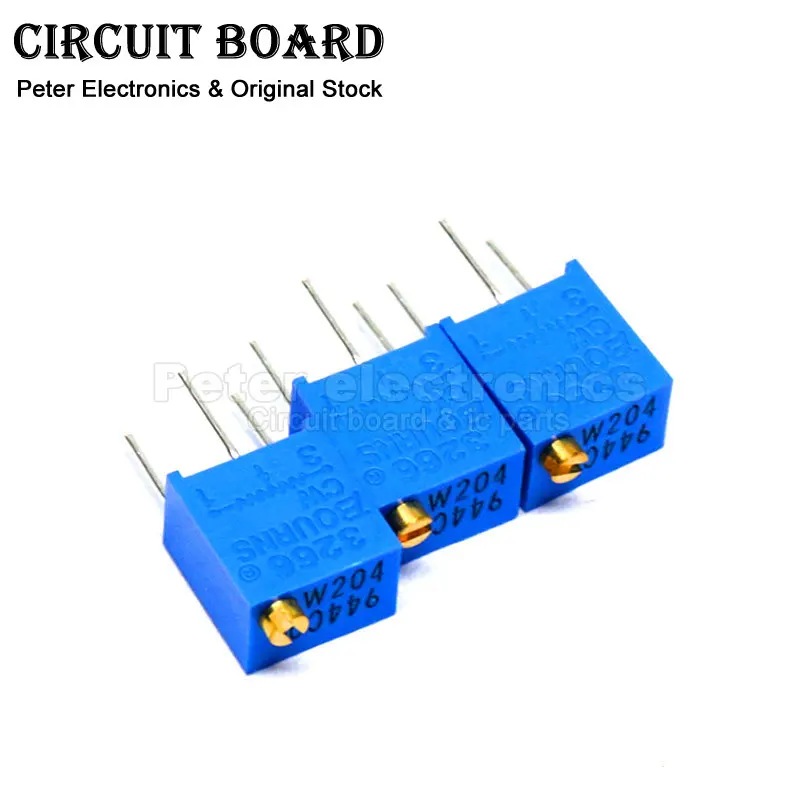 Multiturn Potentiometer 10pcs 3266W 3266 102 202 1M Multiturn Adjustable Trimpot Trimmer Resistor Potentiometer 1K 2K 5K 10K 20K 50K 100K 200K icpart