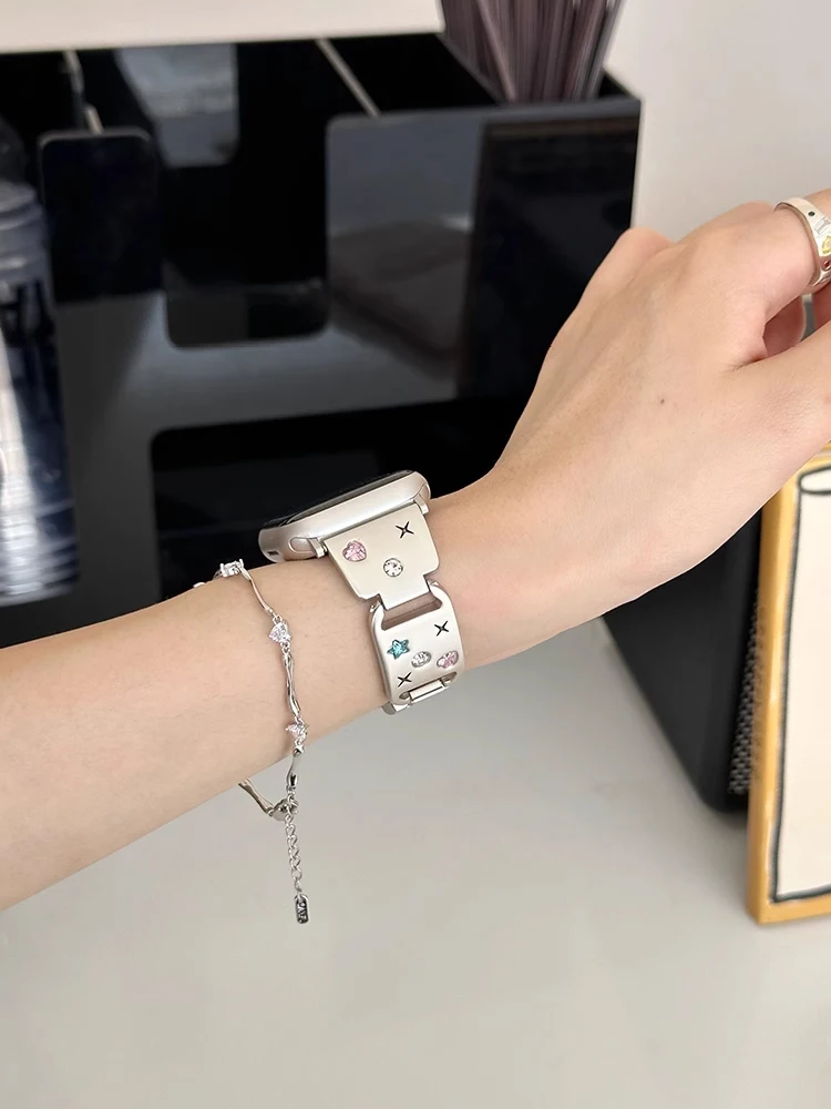 Luxury Heart Diamond Band for Apple Watch - Love Metal Strap