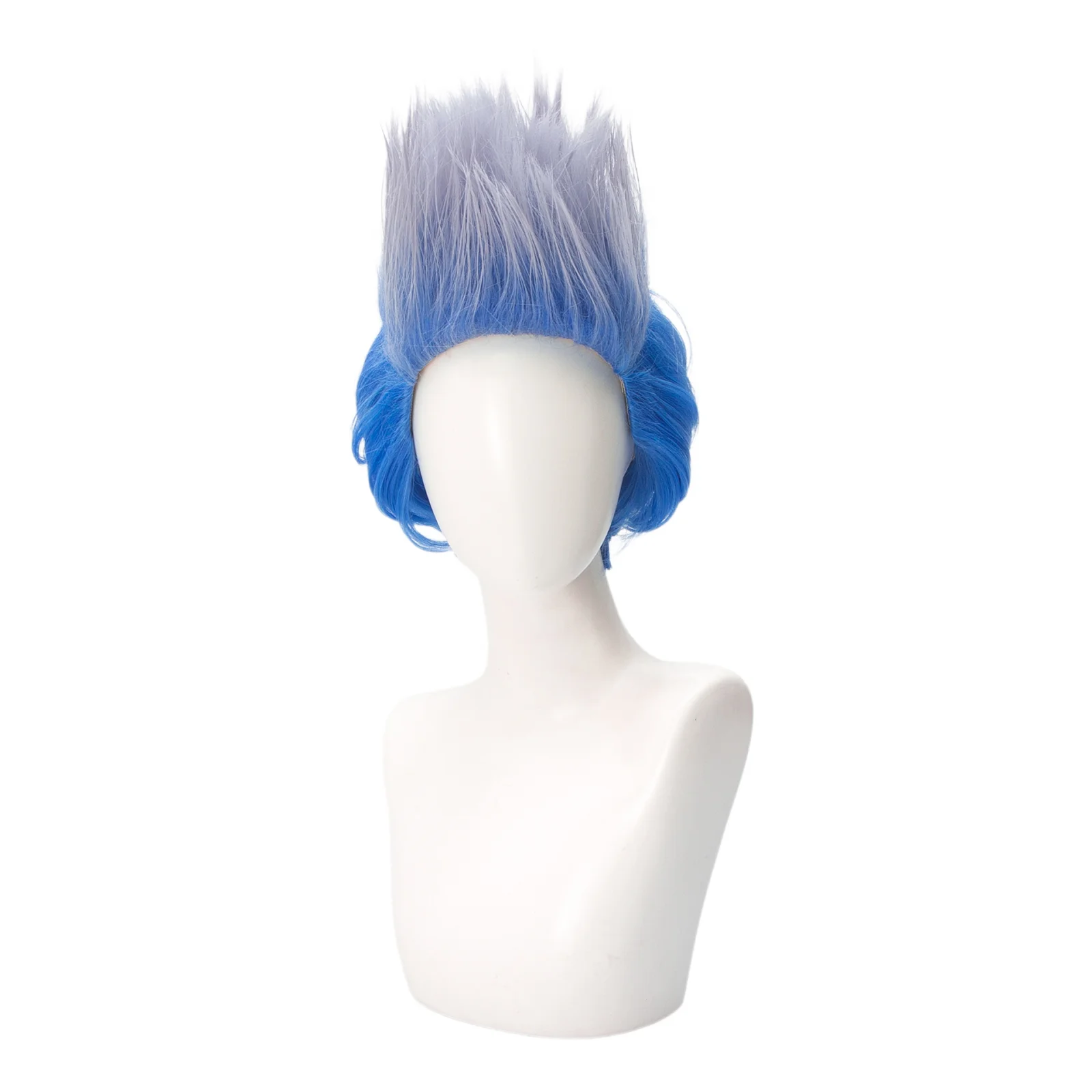 Hades Cosplay Wig Short Gradient Blue Style Heat Resistant Synthetic Hair for Man Costume Accessories Halloween Daily Party Use