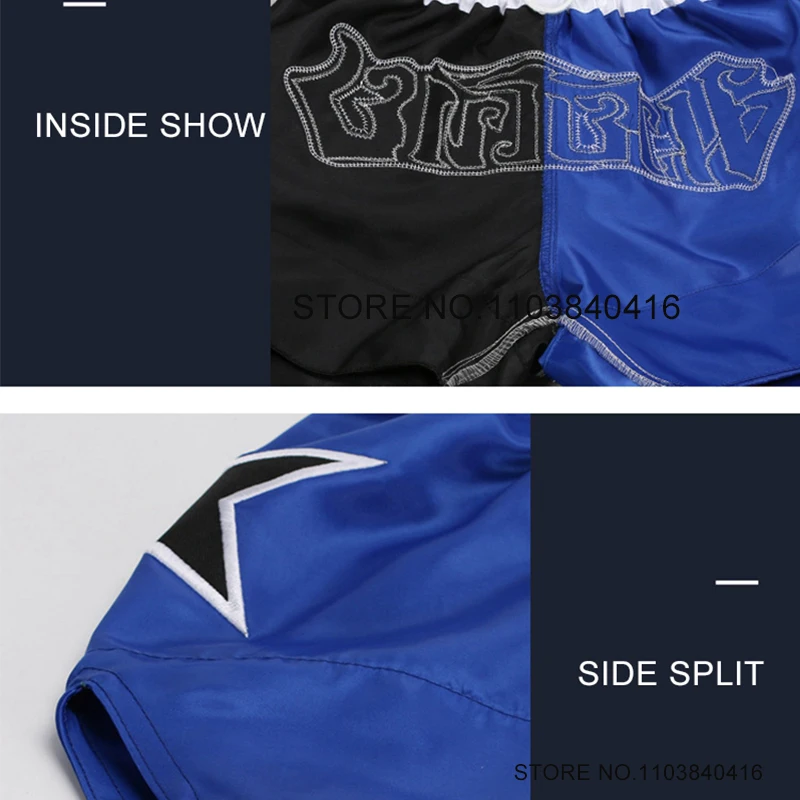 Short Boxing Muay Thai Shorts Satin MMA Martial Arts Boxeo Clothes Men's Women's Child Gym Cage Fight Kickboxing Training Pants