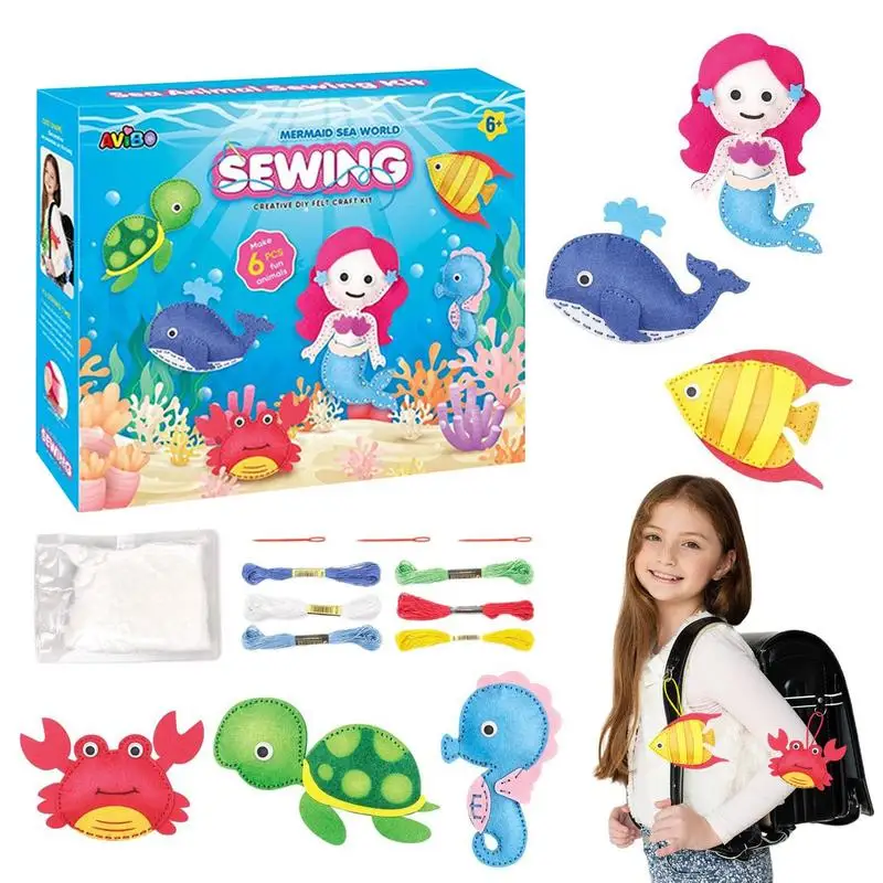 

Kids Sewing Kits Arts Crafts Mini Sew Craft Kit First Sewing Kit For Beginners DIY Sewing Kits Of Stuffed Animal Doll Girls Toys