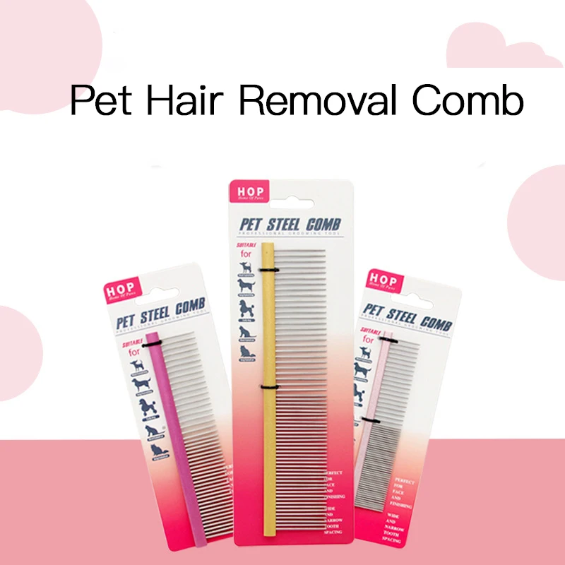 

Pet Hair Removal Comb for Dog Comb Cat Detangler Fur Trimming Dematting Deshed Brush Grooming Tool For Long Hair Curly Pet