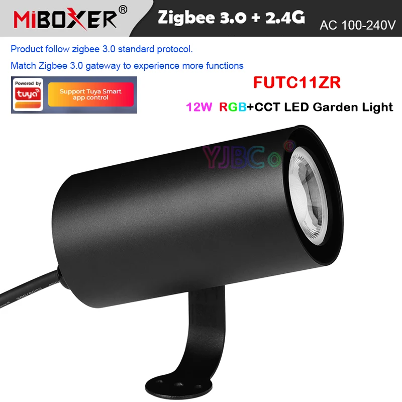 Miboxer FUTC11ZR Zigbee 3.0 gateway/2.4G RF Remote Control RGBCCT 12W LED Garden Lights Waterproof IP66 DMX512 Outdoor Lawn Lamp