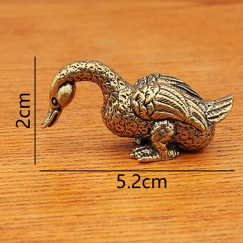 Brass Carving Duck Ornaments,Archaizing Copper Animal Crafts,Office desk decoration For Home Decor Gift,Collectable souvenirs