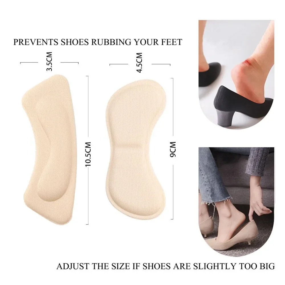 Heel Patch Insole Heel Protector Heel Protector Pads Heel Insoles Heel Cushion Insole Heel Cushion Protector Heel Protector Patches Heel Protector for Women Shoes Size Reducer Filler Cushion Padding 4Pair