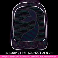 3PCS Rolling Backpack for Girls Kids Roller Wheels Bookbag with Lunch Bag Pink Fishtail Glow-in-the-dark Function 6