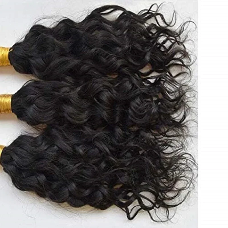 Onda sciolta corta Micro Loop Estensione dei capelli umani Capelli remy brasiliani Microlink Micro perline pre incollate Anello per capelli 100g 100 fili - immagine 5
