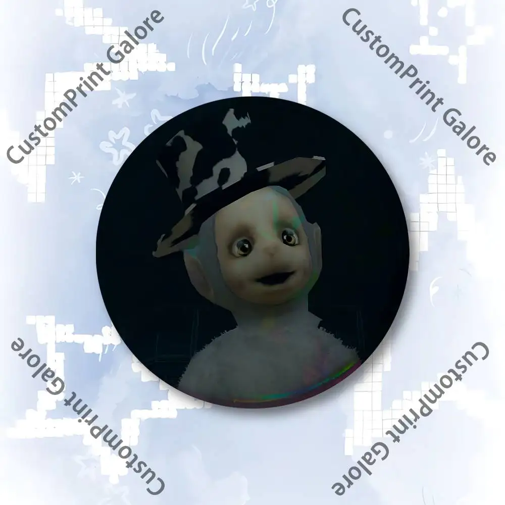 S-Slendytubbies Enamel Pin Tinplate Round Brooch - Cosplay Nijigen Otaku Culture Collectible