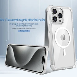 Luxury Magnetic Transparent Wireless Charging Case - Crystal Clear Protection for iPhone 14 (04)