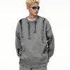 FEWQ High Street Woolen Design Round Neck Men's Sweater Autumn Winter American Male Pullover Long Sleeve Casual 24E5351 2