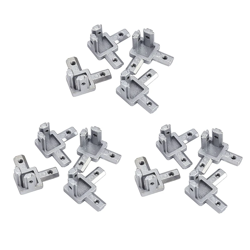 

Promotion! 3-Way End Corner Bracket Connector For T Slot Aluminum Extrusion Profile 2020 Series (Pack Of 12, With Screws)