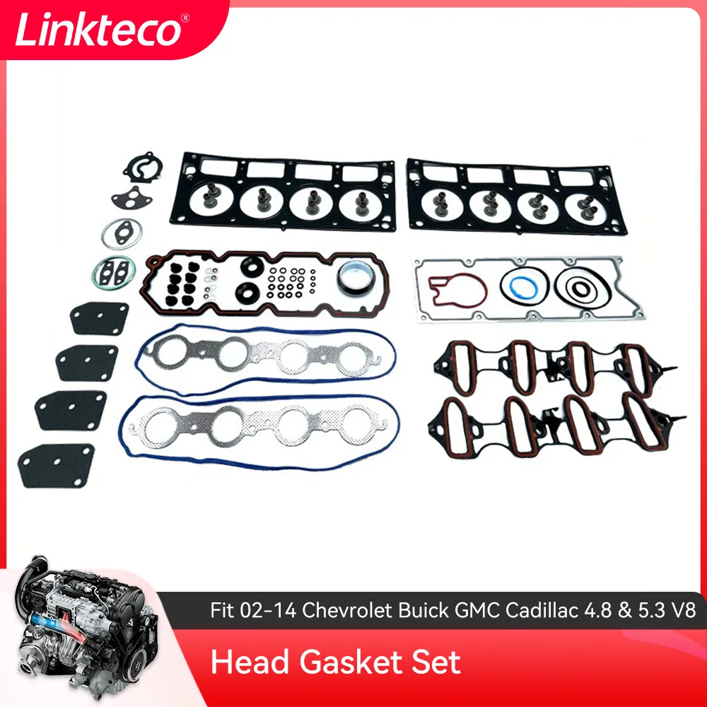 

Head Gasket Set Fit 02-14 Chevrolet Buick GMC Cadillac 4.8 & 5.3 V8 OHV C M HS26191PT, HS26191PT-1, HS26190PT-2