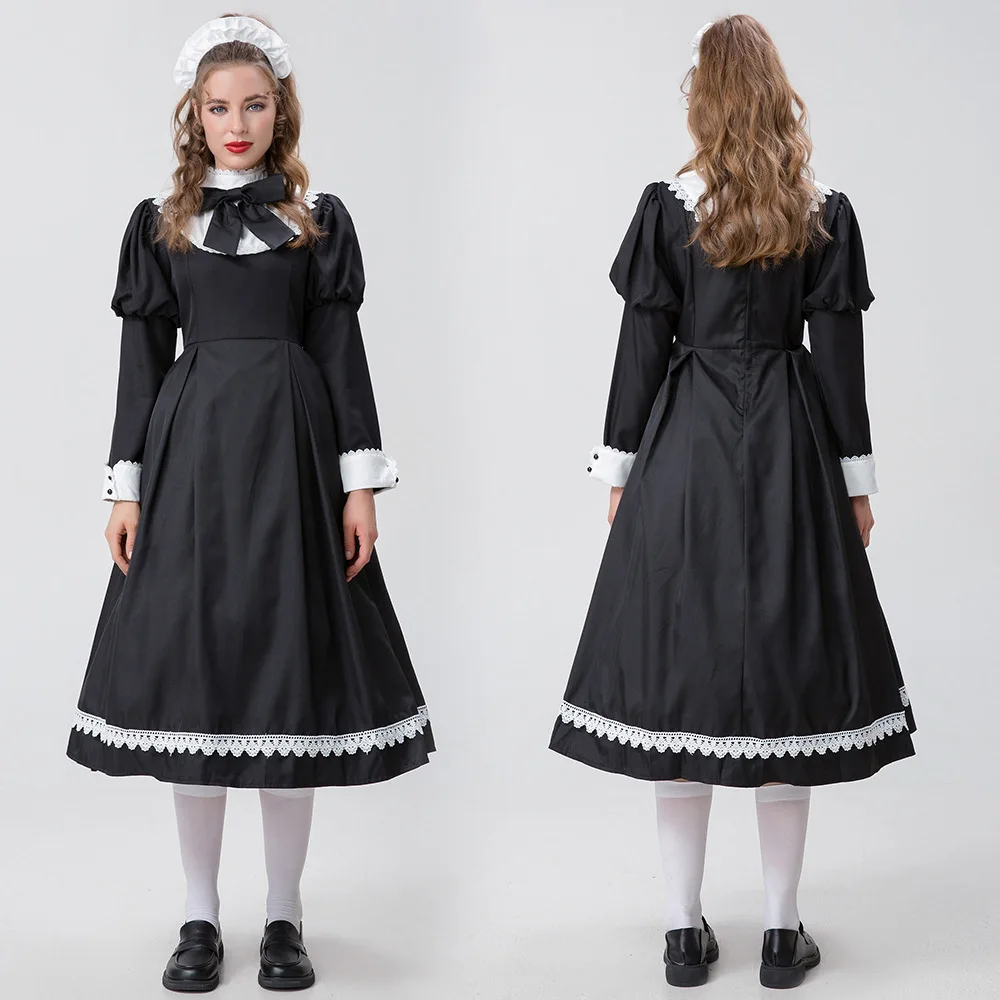 Halloween Traditional Maid Dress English Butler Lolita Maid Costume